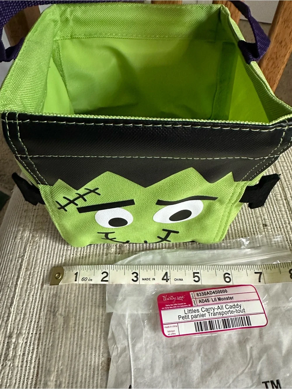 Green Frankenstein Snack Bag - Fun Halloween Accessory